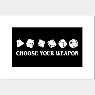 Choose Your Weapon RPG Dice Posters and Art